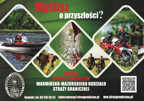 Trwa nabór do Warmińsko-Mazurskiego Oddziału Straży Granicznej