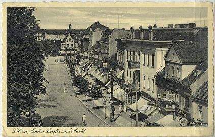 Ulica Ełcka i rynek 1940