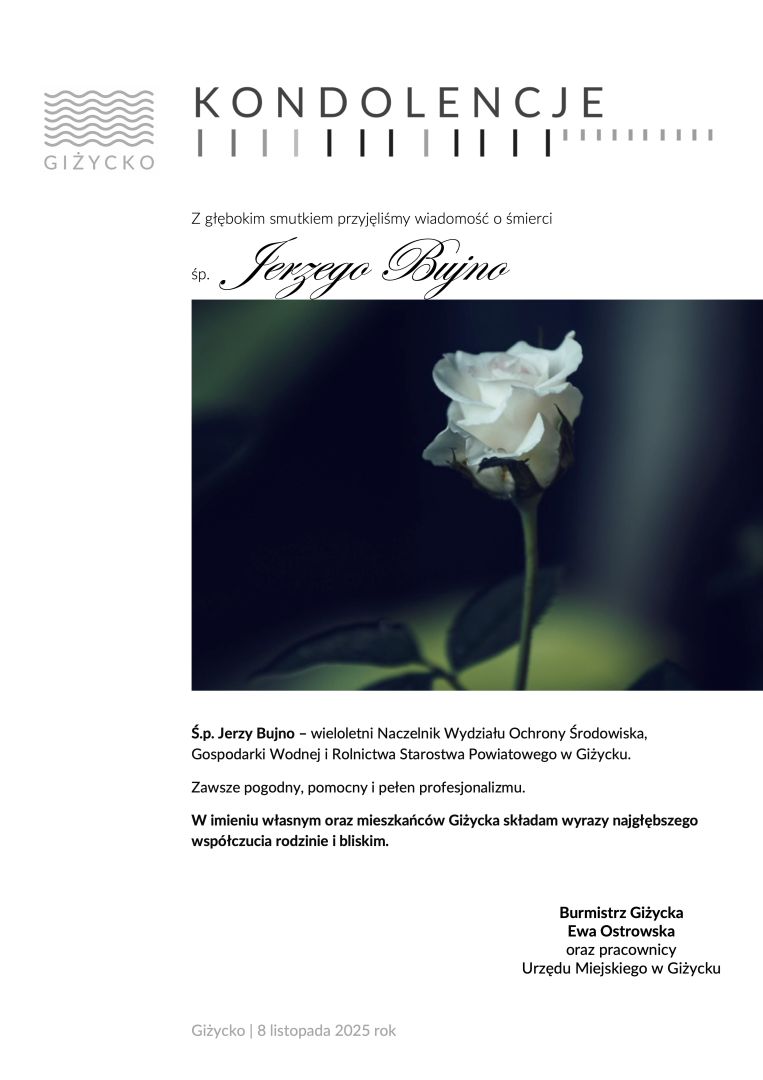 Kondolencje Jerzy Bujno