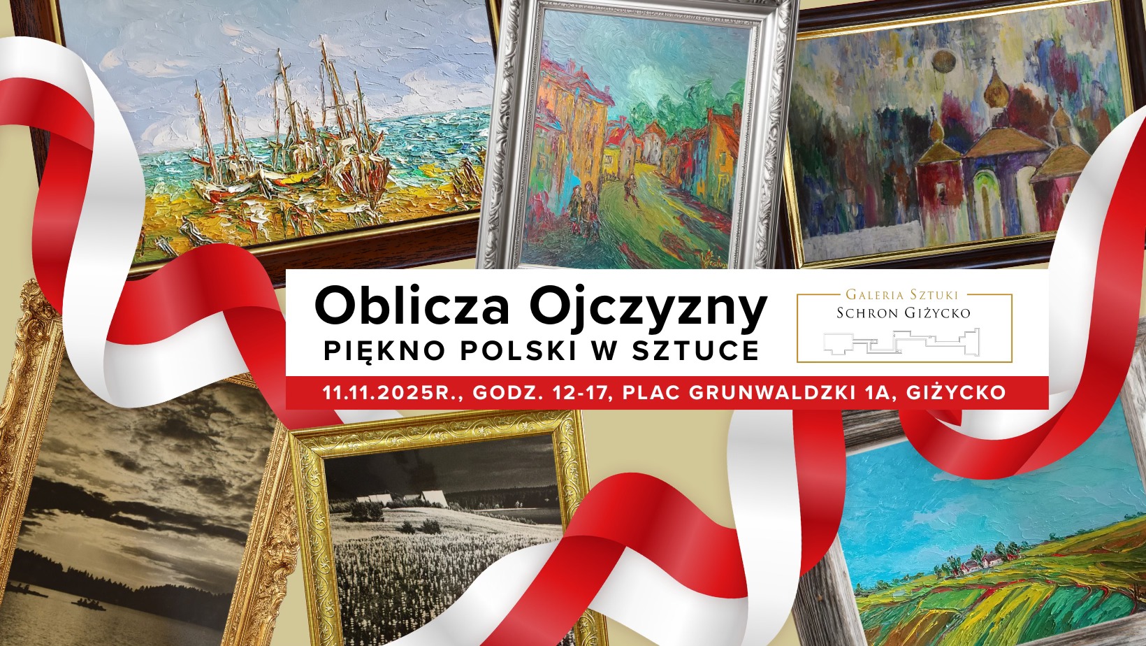 Plakat Dzień Otwarty w Galerii Sztuki Schron