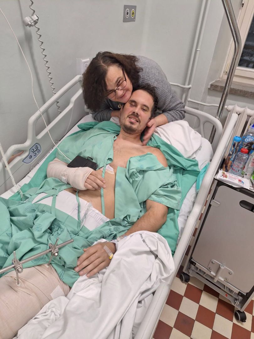 Łukasz Stępień z mamą Henryką