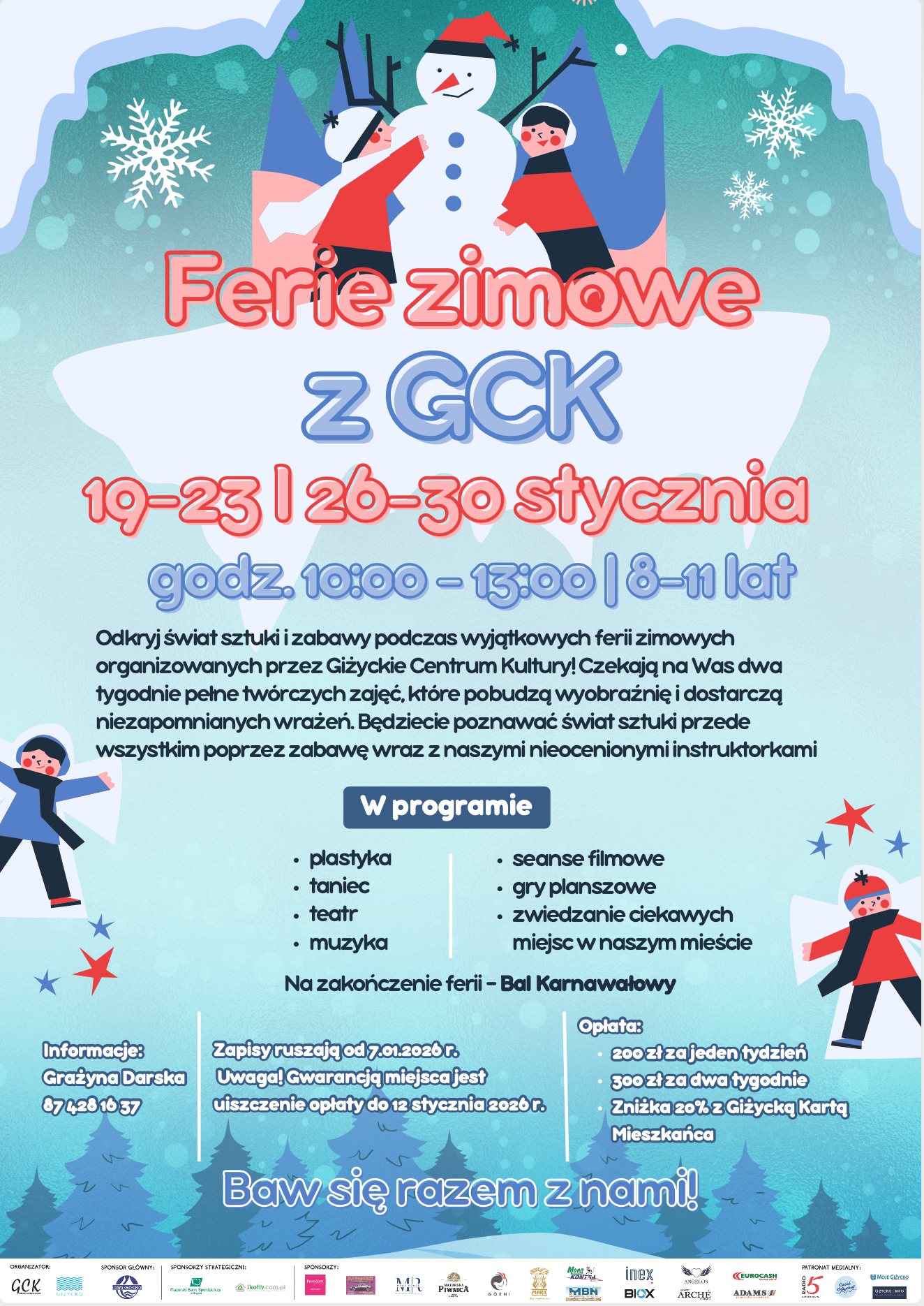Plakat Ferie z GCK