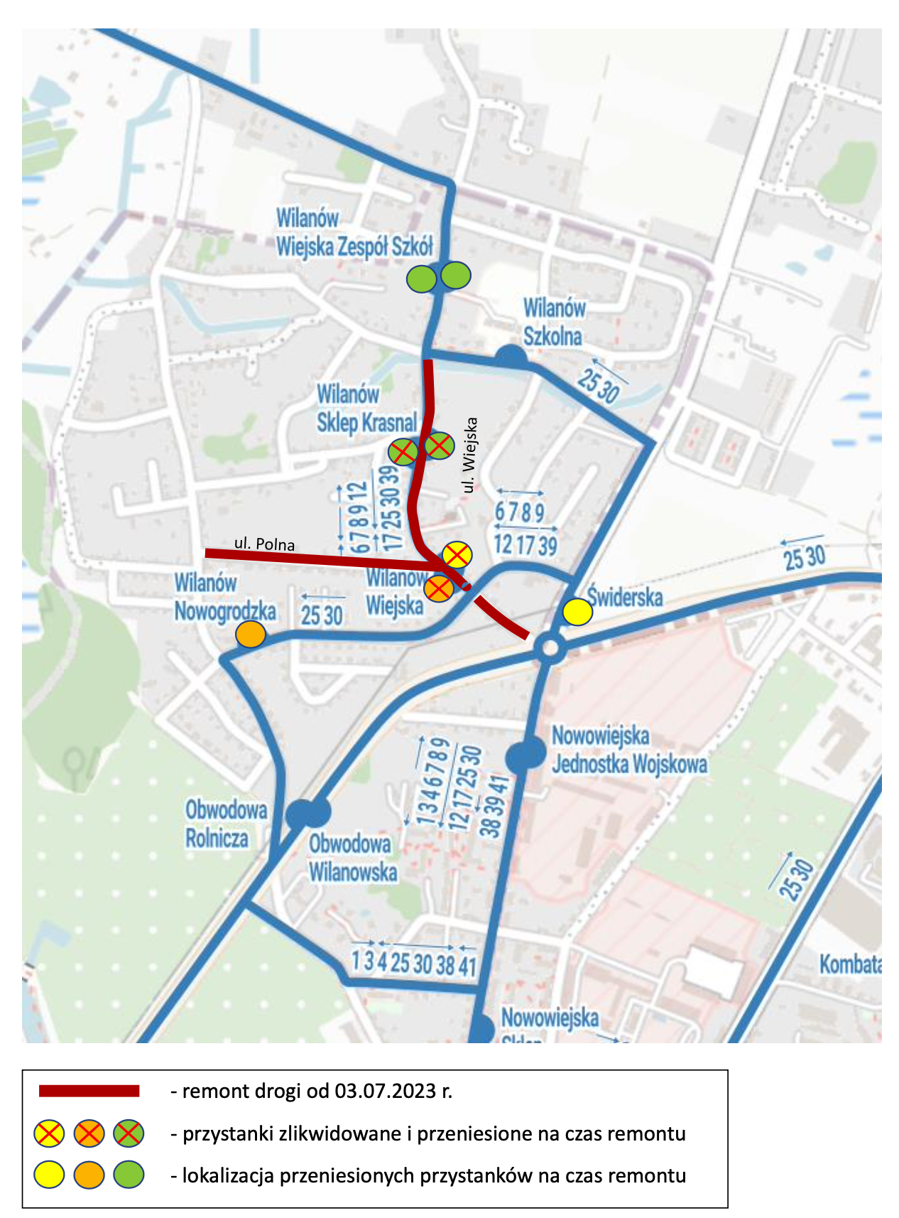 Mapa przystanków